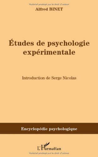 Etudes de psychologie expérimentale