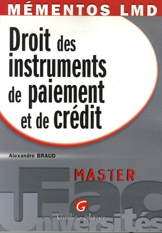 Stock image for Droit des instruments de paiement et de crdit for sale by Ammareal