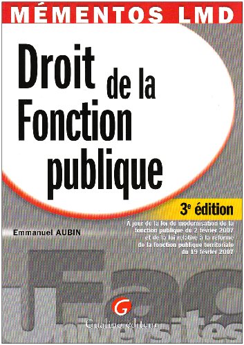 Imagen de archivo de Droit de la Fonction publique a la venta por Ammareal