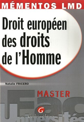 Stock image for Droit europen des droits de l'Homme for sale by medimops