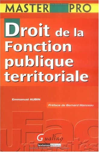 Imagen de archivo de Droit de la Fonction publique territoriale a la venta por Ammareal