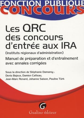 Stock image for Les QRC des concours d'entre aux IRA : Manuel de prparation et d'entranement avec annales corriges for sale by medimops