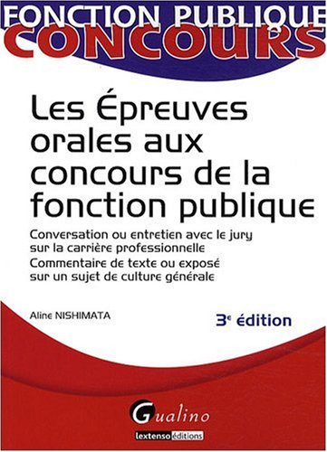 Stock image for Les preuves orales aux concours de la fonction publique for sale by Ammareal