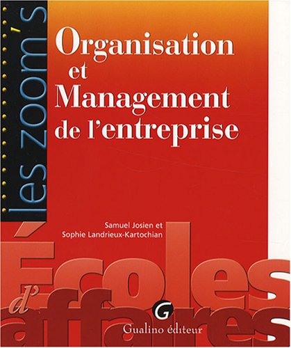 Beispielbild fr Organisation et Management de l'entreprise zum Verkauf von medimops