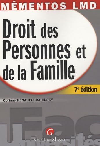 Stock image for Droit des Personnes et de la Famille for sale by medimops
