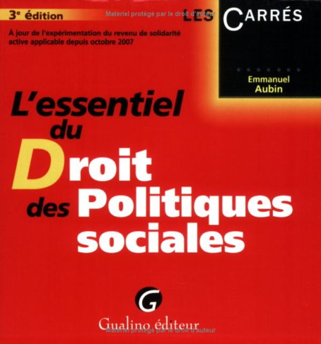 Stock image for L'essentiel du Droit des Politiques sociales for sale by Ammareal