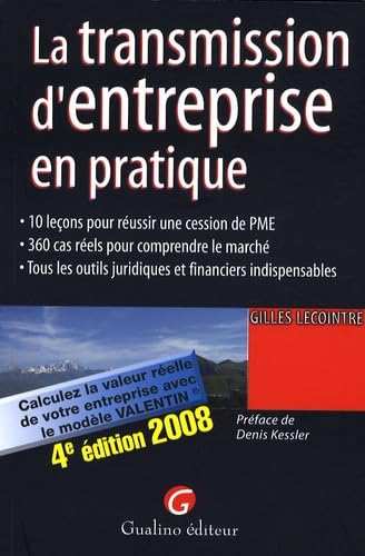 Stock image for La transmission d'entreprise en pratique for sale by Ammareal