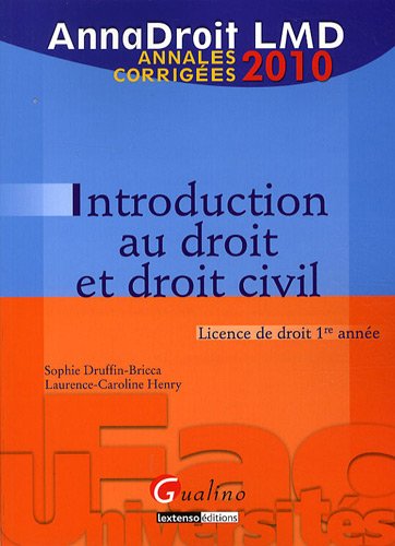 Stock image for Introduction au droit civil : Annales corriges for sale by Ammareal