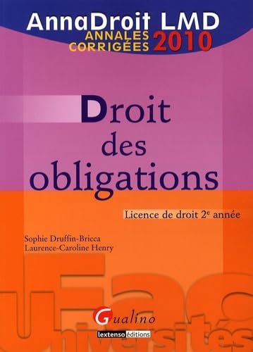 Stock image for Droit des obligations : Annales corriges for sale by Ammareal