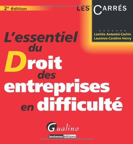 Stock image for L'essentiel du droit des entreprises en difficult for sale by medimops