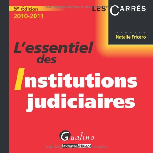 Stock image for L'essentiel des Institutions judiciaires for sale by medimops