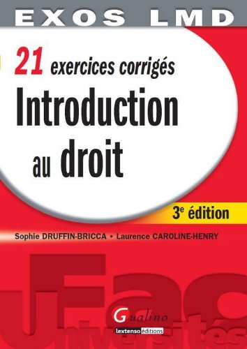 Stock image for 21 exercices corrigs Introduction au droit for sale by medimops