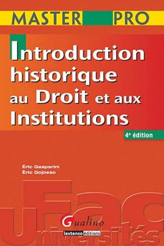 9782297018555: Introduction historique au droit et histoire des institutions