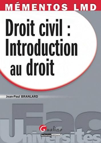 Stock image for Droit civil : introduction au droit for sale by medimops