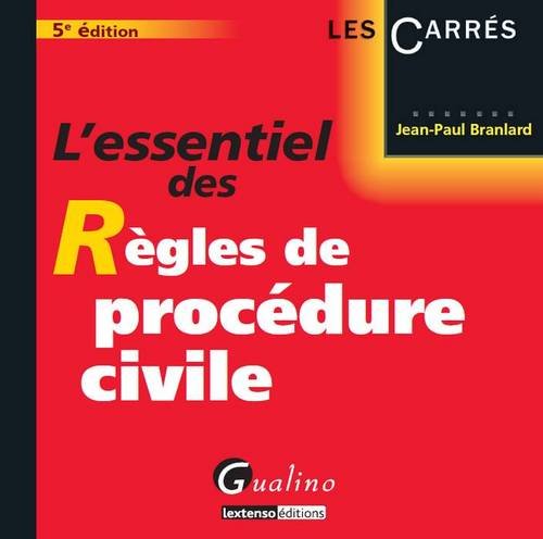 Beispielbild fr L'essentiel des rgles de procdure civile [Broch] Branlard, Jean-Paul zum Verkauf von BIBLIO-NET