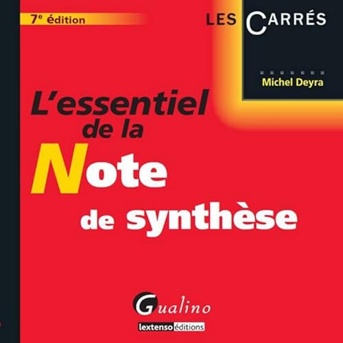 Imagen de archivo de L'Essentiel de la note de synthse, 7me dition a la venta por Ammareal