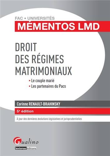 9782297032414: Droit des rgimes matrimoniaux