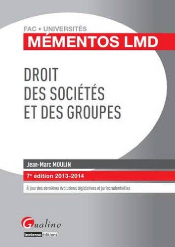 Beispielbild fr Mmentos LMD - Droit des socits et des groupes zum Verkauf von Ammareal