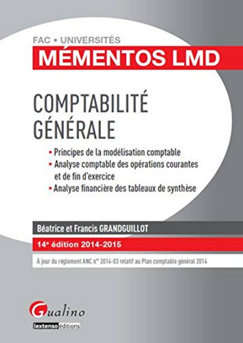 Beispielbild fr Mmentos LMD - Comptabilit gnrale 2014-2015, 14me Ed zum Verkauf von Ammareal