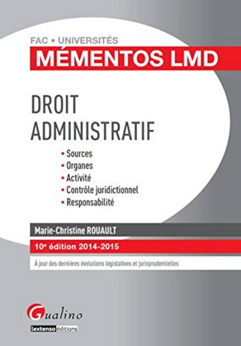 Stock image for Droit administratif, 10me Ed for sale by Ammareal