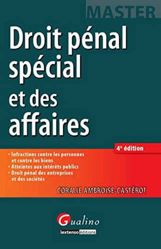 9782297039918: Droit Penal Special et des Affaires, Quatrime ed