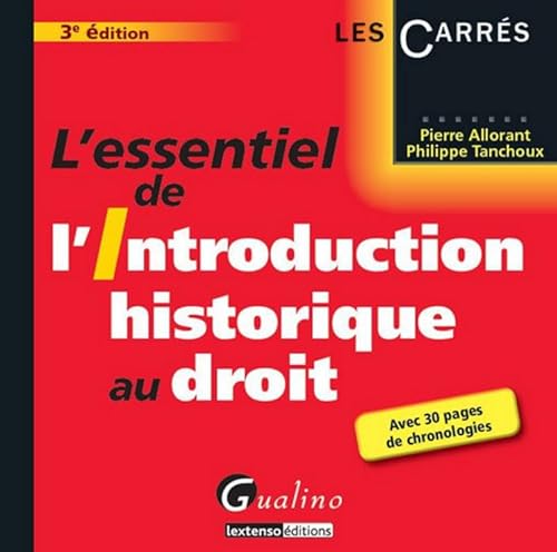 Stock image for L'Essentiel de l'Introduction historique au droit, 3me dition for sale by La Plume Franglaise
