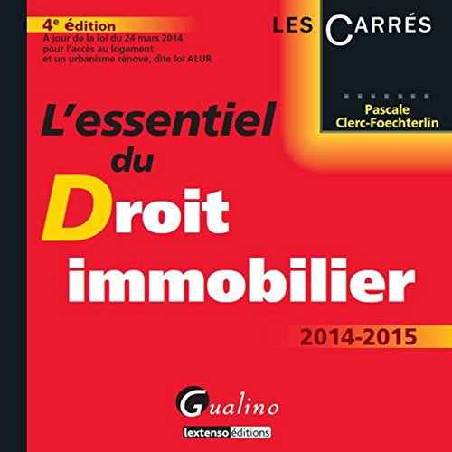 Imagen de archivo de L'essentiel Du Droit Immobilier : 2014-2015 a la venta por RECYCLIVRE
