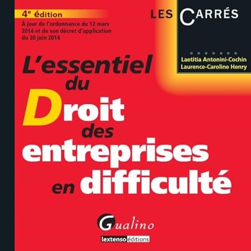 9782297040082: L'Essentiel du droit des entreprises en difficult 2014-2015, 4me Ed.