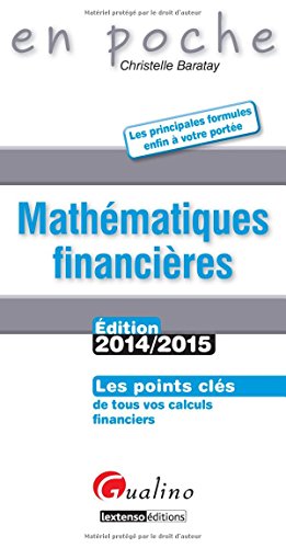 Beispielbild fr Mathematiques Financires 2014-2015 zum Verkauf von Ammareal