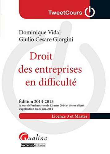 Stock image for Droit des entreprises en difficult for sale by Ammareal