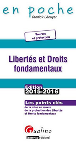 Stock image for En Poche - Liberts et Droits fondamentaux 2015-2016 for sale by Ammareal