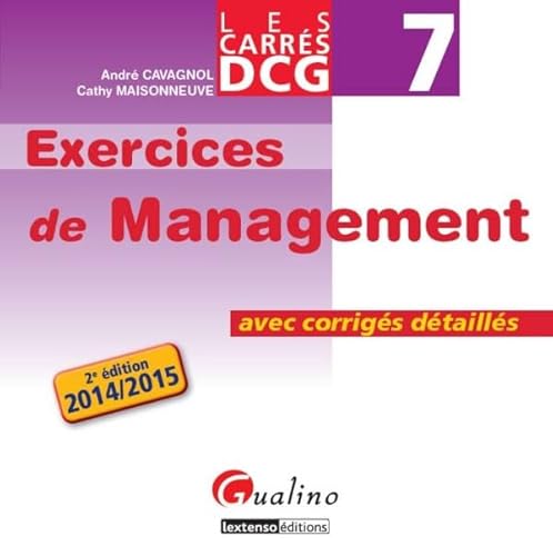 Beispielbild fr DCG 7 Exercices de management : Avec corrigs dtaills zum Verkauf von medimops