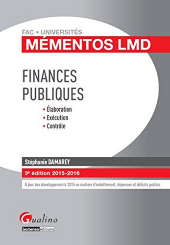 Beispielbild fr Mmentos LMD - Finances Publiques 2015-2016, 3me zum Verkauf von Ammareal