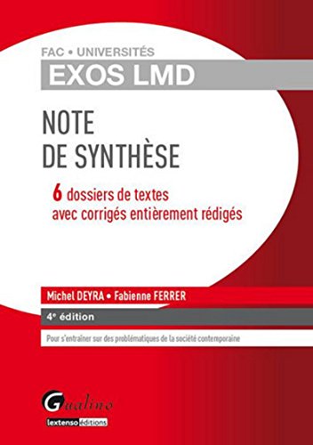 Beispielbild fr exos lmd - note de synthse - 4me dition zum Verkauf von Gallix