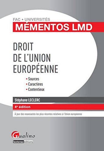 Stock image for Droit de l'Union europ enne, 4 me Ed. for sale by Le Monde de Kamlia