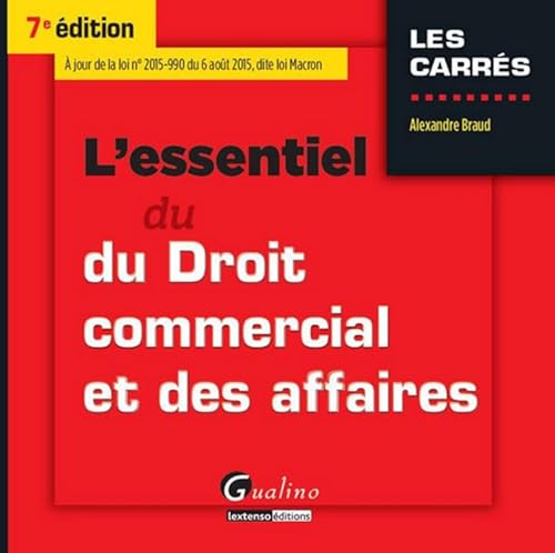 Stock image for L'Essentiel du Droit commercial et des affaires, 7me Ed. for sale by Le Monde de Kamlia