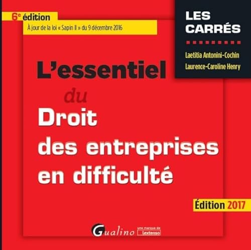 Stock image for L'essentiel du droit des entreprises en difficult for sale by Ammareal