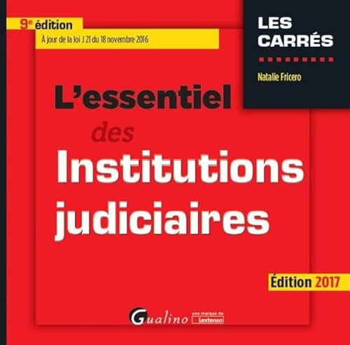 Imagen de archivo de L'essentiel des institutions judiciaires a la venta por Ammareal