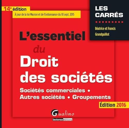 Stock image for L'essentiel du droit des socits 2016 for sale by Ammareal