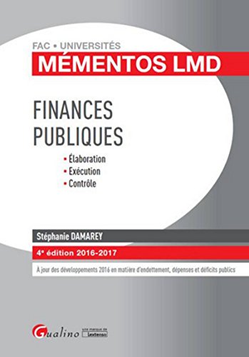 Beispielbild fr Mmentos LMD - Finances publiques 2016-2017, 4me zum Verkauf von Ammareal