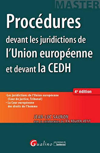 Beispielbild fr Procdures devant les juridictions de l Union europenne et devant la CEDH zum Verkauf von medimops