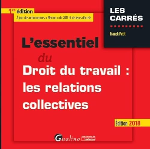 Stock image for L ESSENTIEL DU DROIT DU TRAVAIL : LES RELATIONS COLLECTIVES for sale by Ammareal
