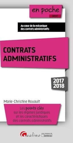 Imagen de archivo de CONTRATS ADMINISTRATIFS [Broch] Rouault, Marie-Christine a la venta por BIBLIO-NET