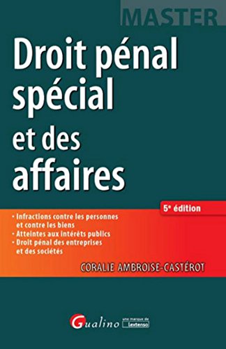 Stock image for Droit pnal spcial et des affaires for sale by Ammareal