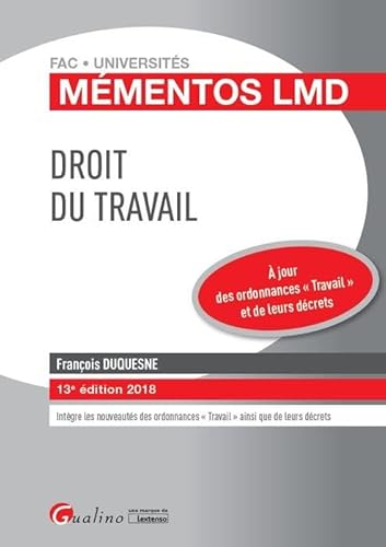 Imagen de archivo de Droit du travail a la venta por medimops