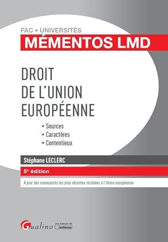 Imagen de archivo de Droit de l'Union europenne a la venta por Ammareal