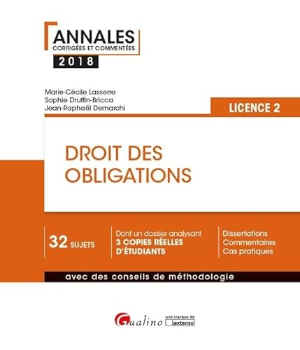 Beispielbild fr Droit des obligations : Licence 2 zum Verkauf von Ammareal