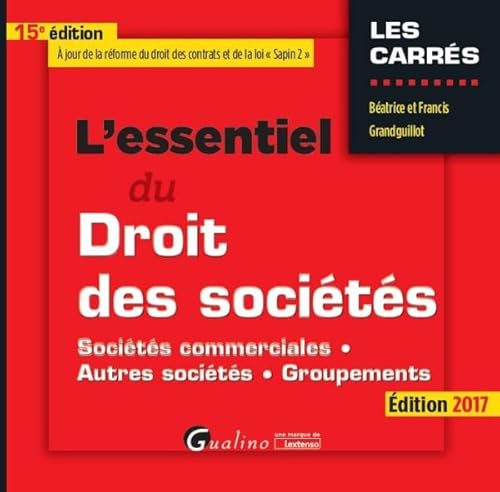 Imagen de archivo de L'essentiel du droit des socits a la venta por Ammareal