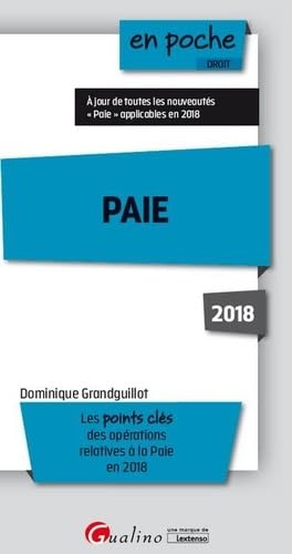 Beispielbild fr PAIE 8EME EDITION Grandguillot, Dominique zum Verkauf von BIBLIO-NET