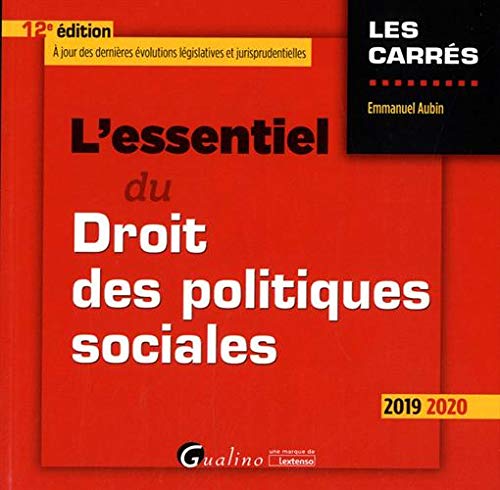 Imagen de archivo de L'essentiel du droit des politiques sociales a la venta por Ammareal